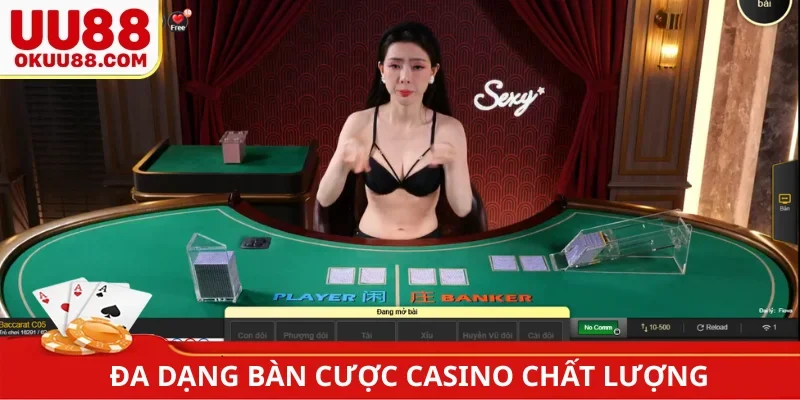 Đa dạng bàn cược casino chất lượng
